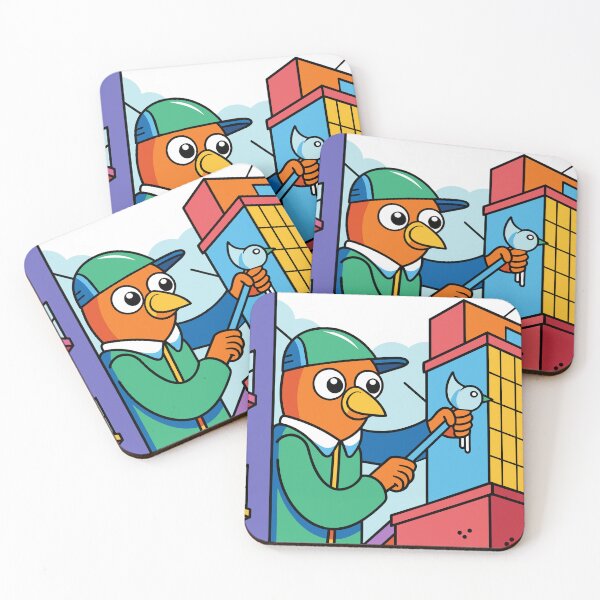 Item preview, Kawaii Bird Painter designed and sold by omerfdln34.