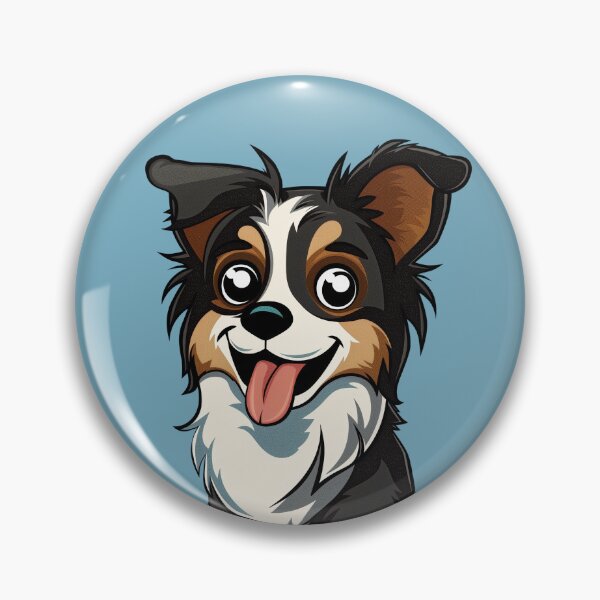 Item preview, Cute Doggy on Blue Background designed and sold by SpoonToonCnt.