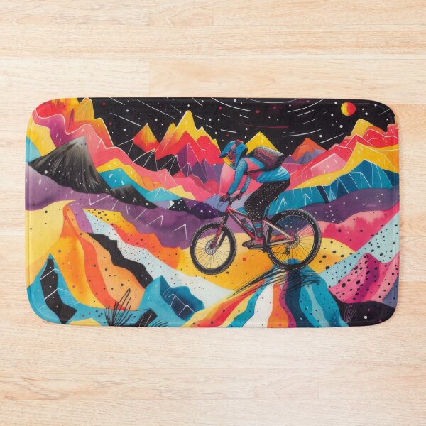 Item preview, mountain biker - MTB designed and sold by FlowersColorful.
