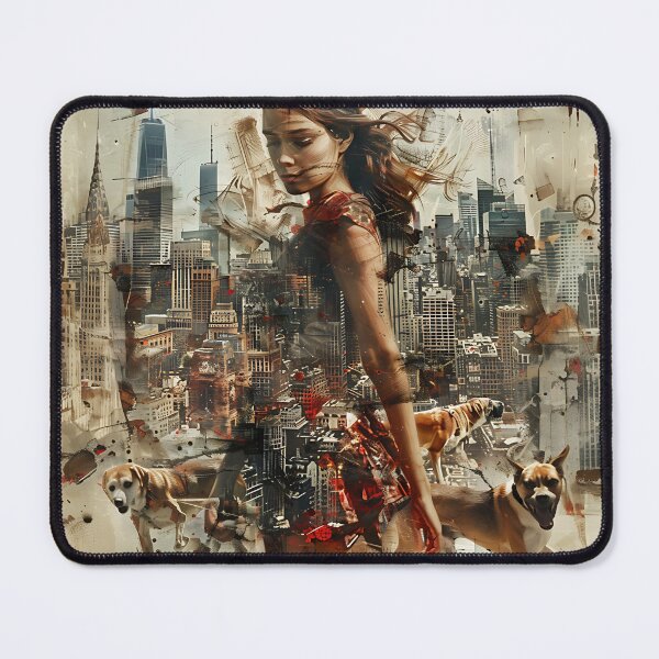 Item preview,  Women And Dogs Portrait  Abstract  Art designed and sold by Obsidian Ink by Wilshire.