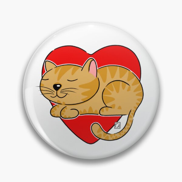 Item preview, Cats 'n' Hearts – Sleepy designed and sold by RR-designs.