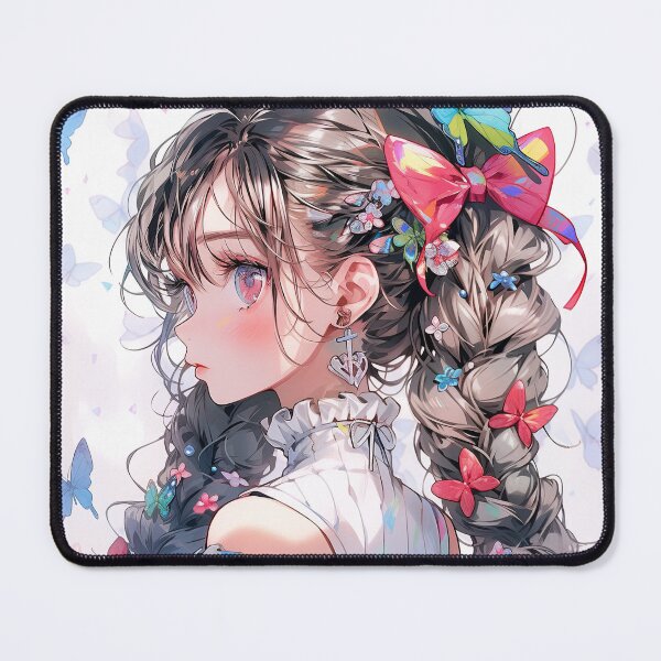 Item preview, Cute Pigtail Braids Summery Anime Girl designed and sold by bubblegoth.