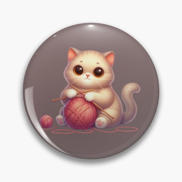 Item preview, cat knitting designed and sold by jkrphoto.