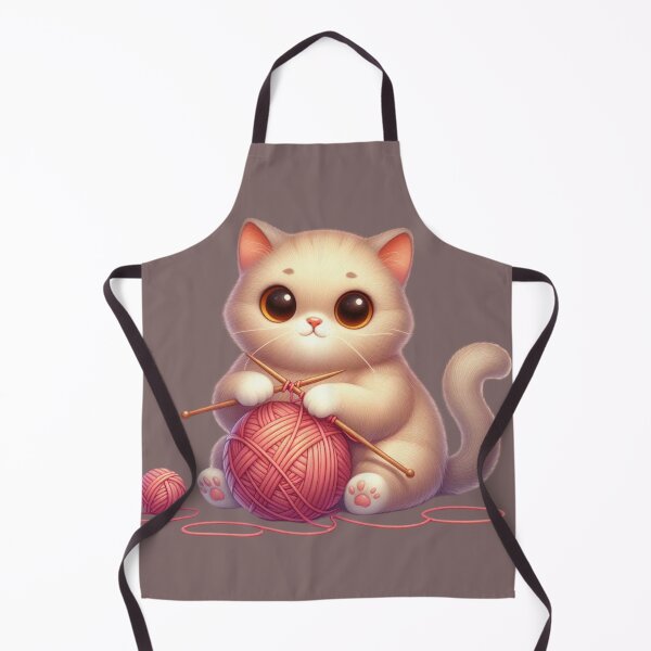 Item preview, cat knitting designed and sold by jkrphoto.