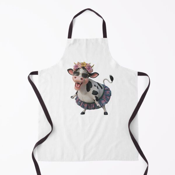 Item preview, A charming, cheerful cow with glasses and a skirt designed and sold by MagelliShop.