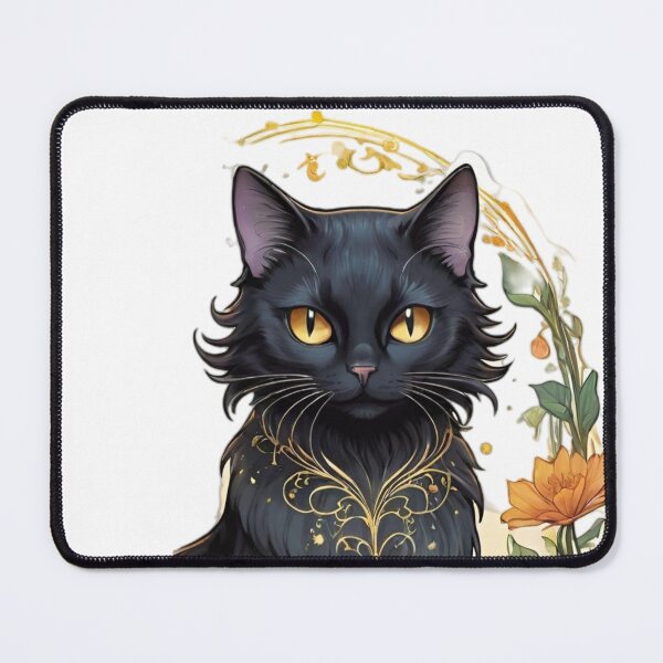Item preview, BlackCat Flowers Spell designed and sold by zeniflyArt.