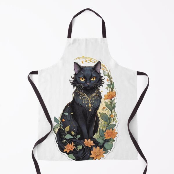 Item preview, BlackCat Flowers Spell designed and sold by zeniflyArt.