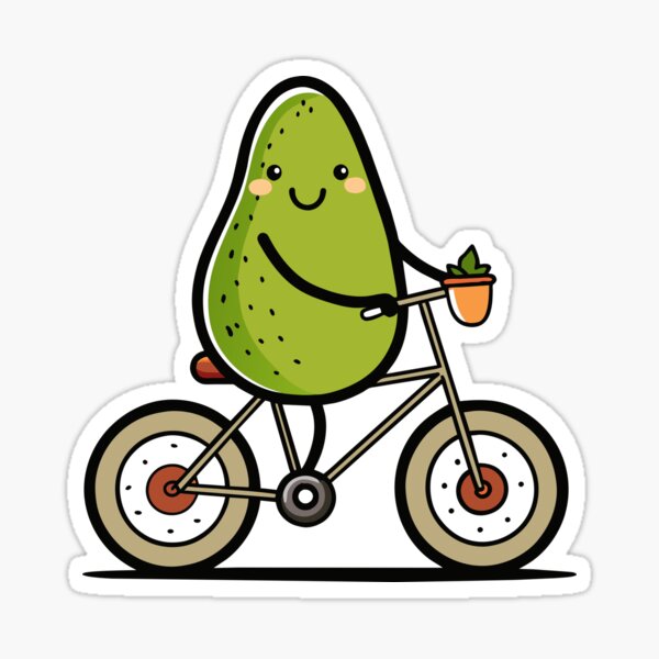 Item preview, Avocado Riding a Bicycle designed and sold by omerfdln34.