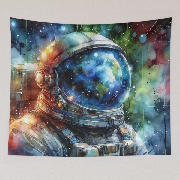 Item preview, Astral Vision Cosmic Explorer Amidst Stellar Watercolor Dreams designed and sold by ArtComixHaven.