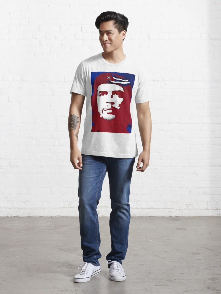 Che Guevara T Shirt Black On Red Portrait Cuban Revolution new Official Mens