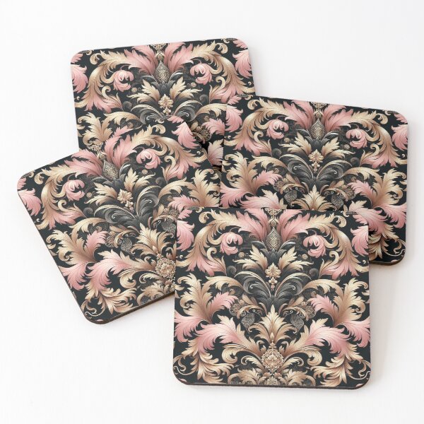 Item preview, Pink, Gold & Black Damask designed and sold by DesignsByPrnces.