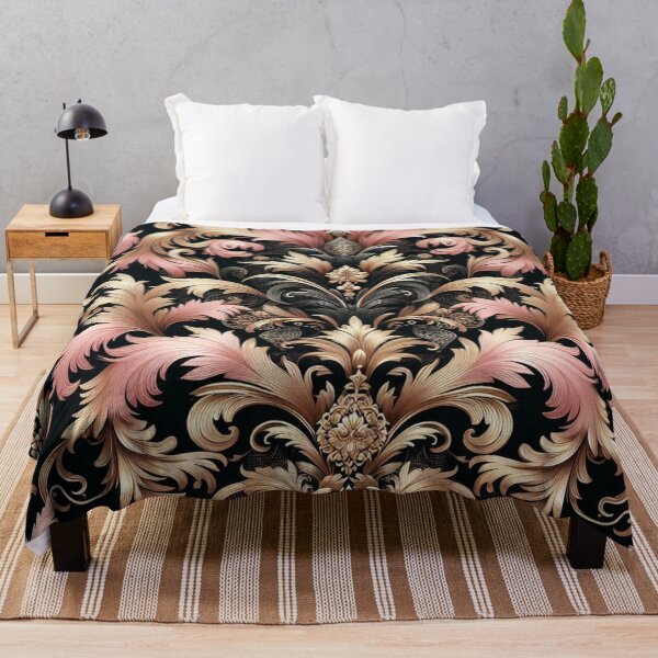 Item preview, Pink, Gold & Black Damask designed and sold by DesignsByPrnces.