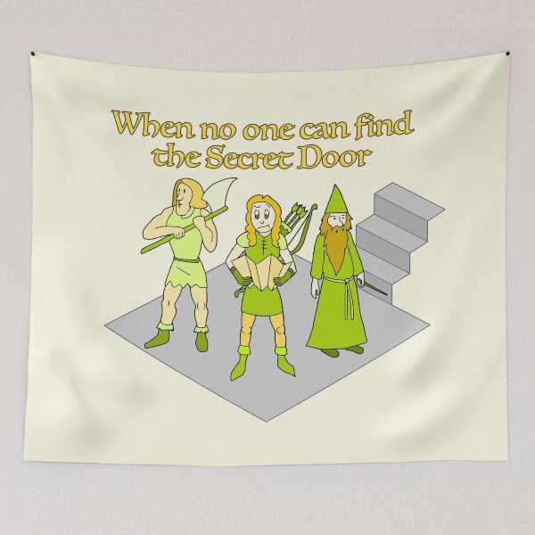 Item preview, When No One Can Find the Secret Door RPG Humor designed and sold by BrushAndPen.