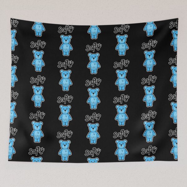 Item preview, Bad Teddy Bear Softy - Blue designed and sold by PixelPeepers.