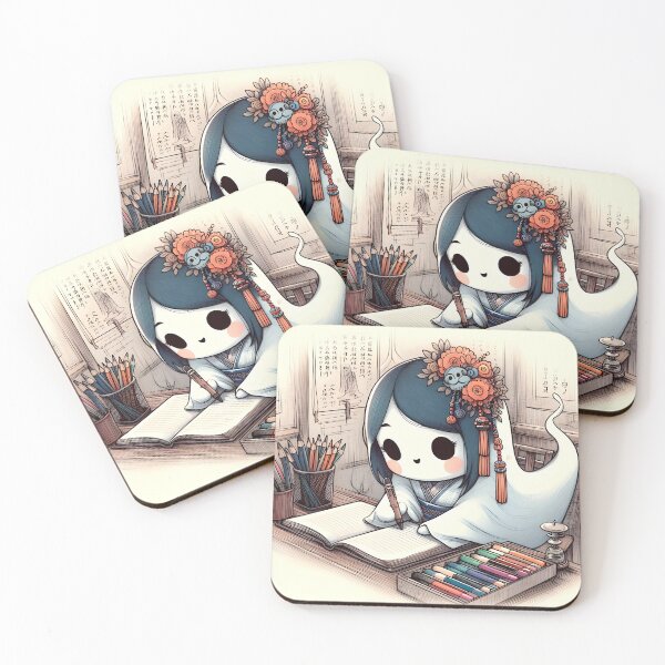 Item preview, Kawaii ghost writer designed and sold by JulieMezuaAutriceImagesIntérieuresViaIA.