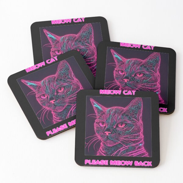 Item preview, Meow cat please meow back neon designed and sold by oxoxoxo.