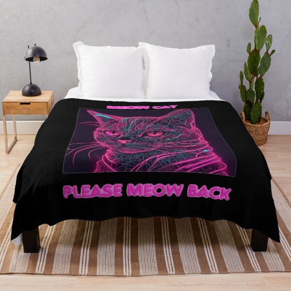 Item preview, Meow cat please meow back neon designed and sold by oxoxoxo.