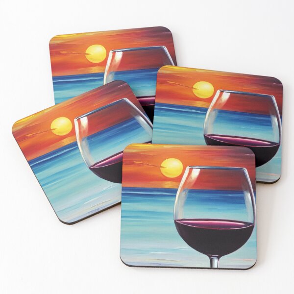Item preview, Sunset and Wine Glass designed and sold by Canan Topantas.