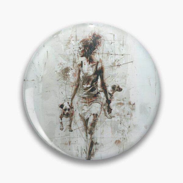 Item preview, Women And Dogs Portrait  Abstract  Art designed and sold by Obsidian Ink by Wilshire.