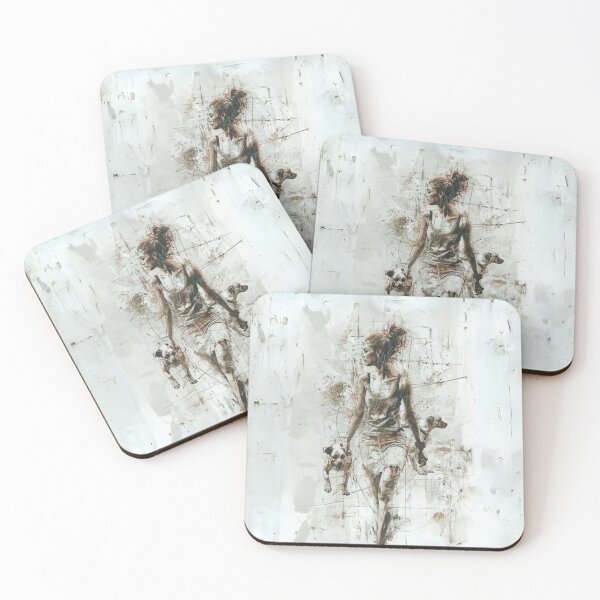 Item preview, Women And Dogs Portrait  Abstract  Art designed and sold by Obsidian Ink by Wilshire.