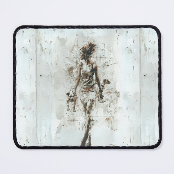 Item preview, Women And Dogs Portrait  Abstract  Art designed and sold by Obsidian Ink by Wilshire.