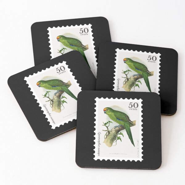 Item preview, Golden-Crowned Parrakeet (Cyanoramphus auriceps) Stamp designed and sold by RabbitK.