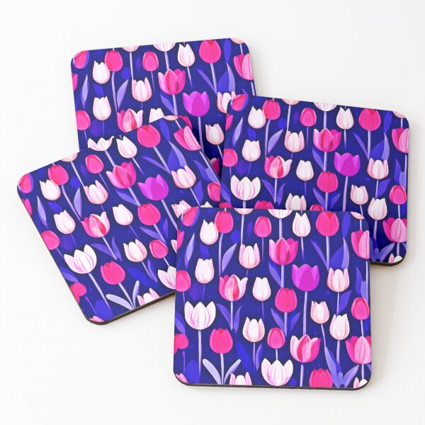 Item preview, Vibrant Tulip Flower Pattern Art designed and sold by Health And Fitness Posts e-Store.
