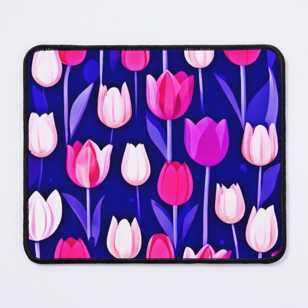 Item preview, Vibrant Tulip Flower Pattern Art designed and sold by Health And Fitness Posts e-Store.
