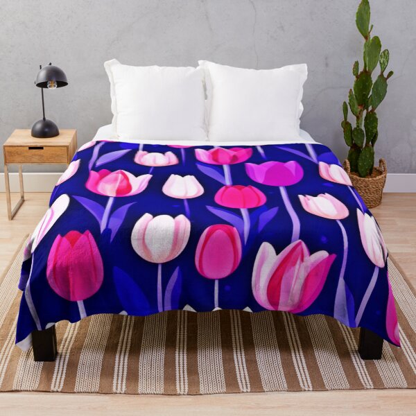 Item preview, Vibrant Tulip Flower Pattern Art designed and sold by Health And Fitness Posts e-Store.