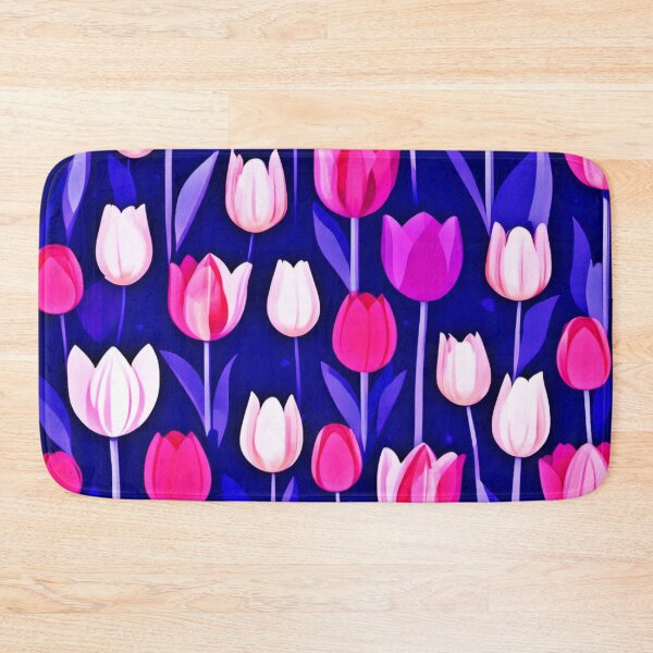 Item preview, Vibrant Tulip Flower Pattern Art designed and sold by Health And Fitness Posts e-Store.