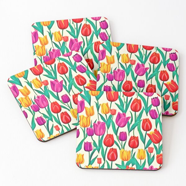 Item preview, Cartoon Tulip Flower Pattern designed and sold by Health And Fitness Posts e-Store.