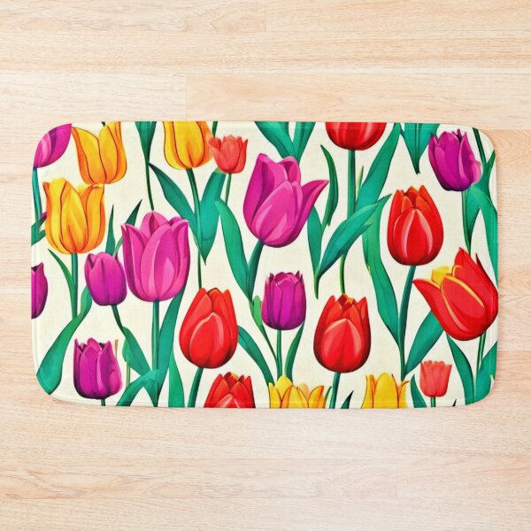 Item preview, Cartoon Tulip Flower Pattern designed and sold by Health And Fitness Posts e-Store.