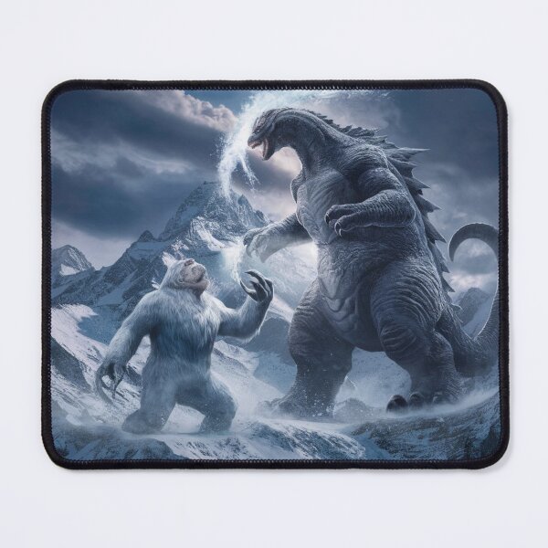 Item preview, Titan Kaiju and the Abominable Snowman fighting in the icy heights of the Himalayas. designed and sold by Titan33.