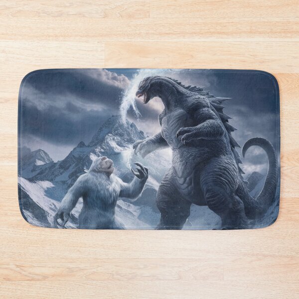 Item preview, Titan Kaiju and the Abominable Snowman fighting in the icy heights of the Himalayas. designed and sold by Titan33.