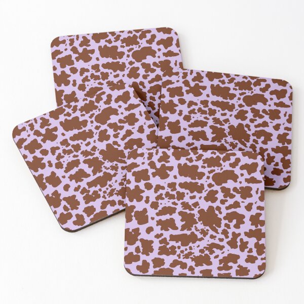 Item preview, Lilac And Brown Cow Skin Pattern designed and sold by pink-cowboy.
