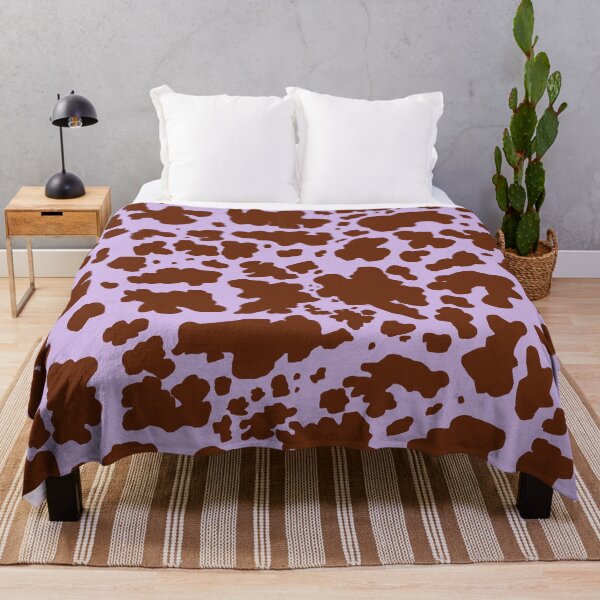 Item preview, Lilac And Brown Cow Skin Pattern designed and sold by pink-cowboy.