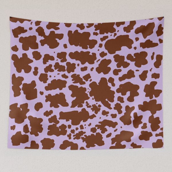 Item preview, Lilac And Brown Cow Skin Pattern designed and sold by pink-cowboy.
