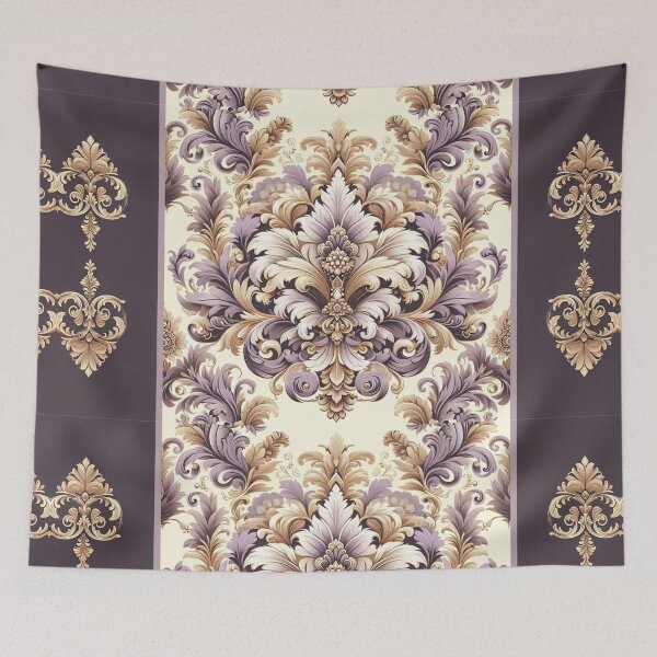 Item preview, Lilac, Gold & Cream Damask designed and sold by DesignsByPrnces.