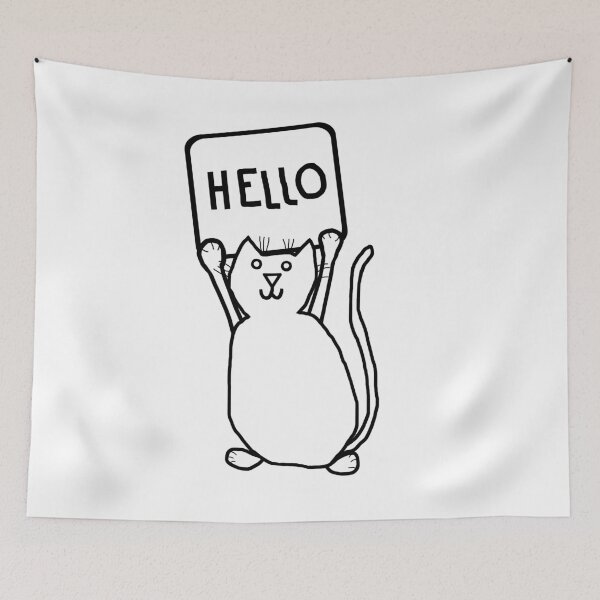 Item preview, Kitty Cat says Hello designed and sold by ellenhenry.