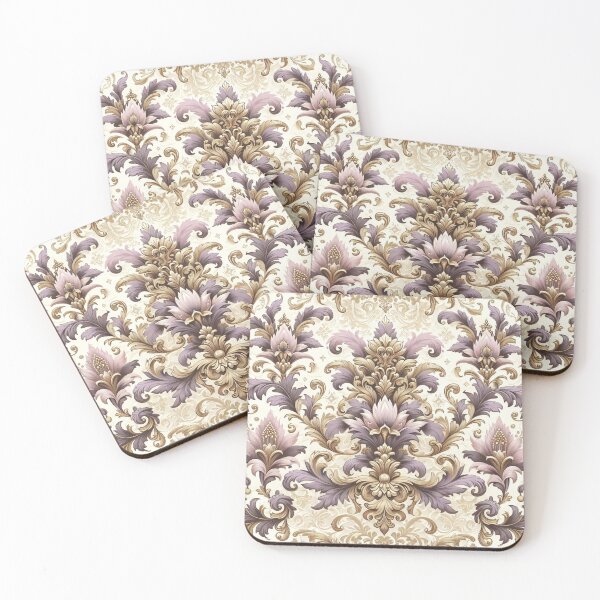 Item preview, Lilac, Gold & Cream Damask designed and sold by DesignsByPrnces.