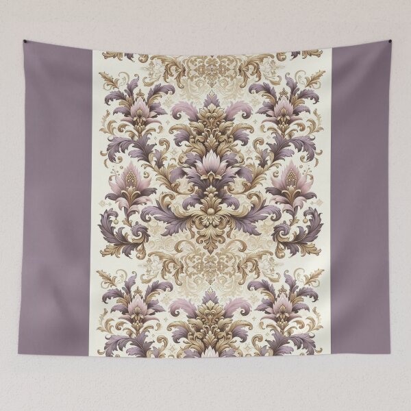Item preview, Lilac, Gold & Cream Damask designed and sold by DesignsByPrnces.