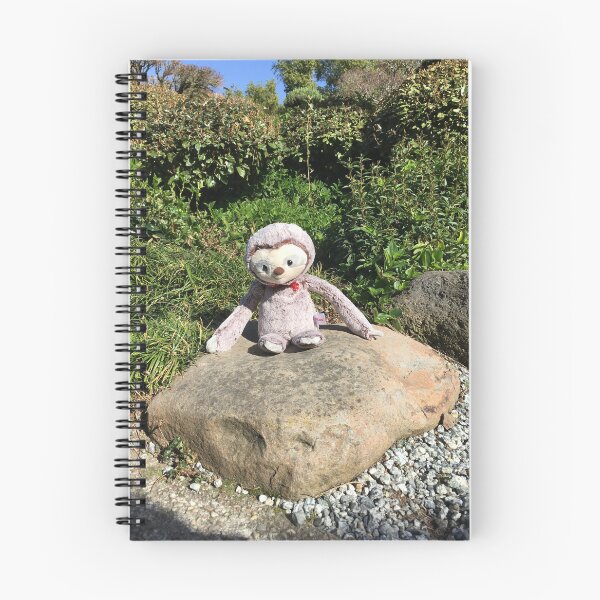 Item preview, Sloth plushie sitting on rock photograph designed and sold by vwagenet.