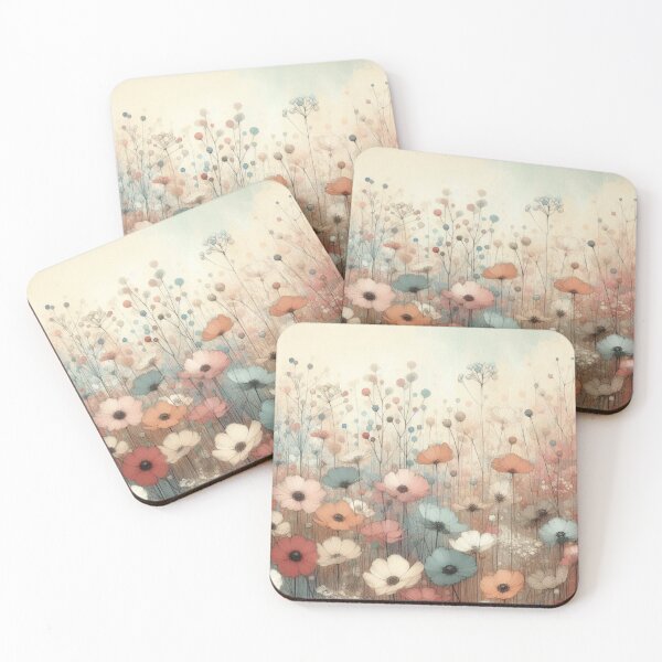 Item preview, Pastel Blue Little Flowers Meadow designed and sold by CreativeCanvas8.