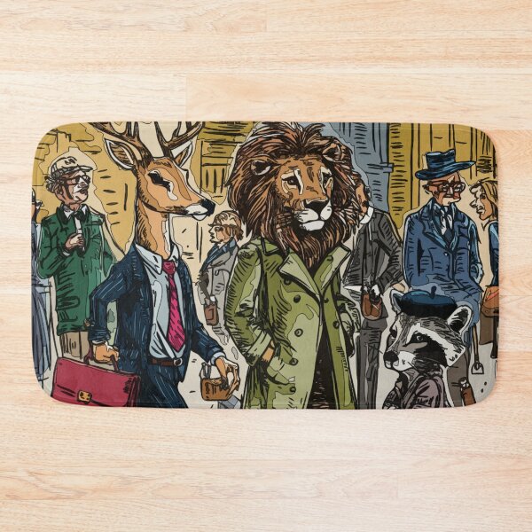 Item preview, Whimsical Illustration Of City Animals  designed and sold by LeftImpressed.