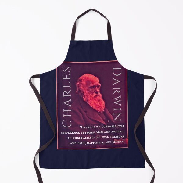Item preview, Charles Darwin portrait and quote: There is no fundamental difference between man and animals in their ability to feel pleasure and pain... designed and sold by artbleed.