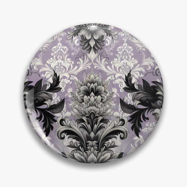Item preview, Lilac, Silver & Black Damask designed and sold by DesignsByPrnces.