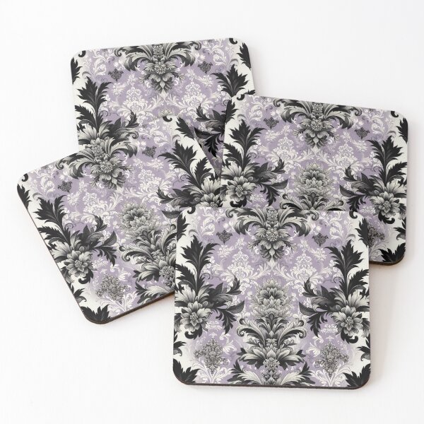 Item preview, Lilac, Silver & Black Damask designed and sold by DesignsByPrnces.