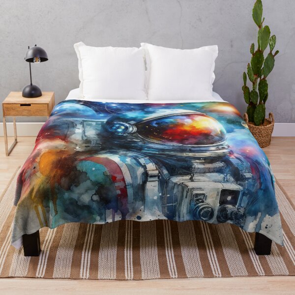 Item preview, Title: Astronaut Gazing at Cosmic Wonders in Colorful Galaxy designed and sold by ArtComixHaven.