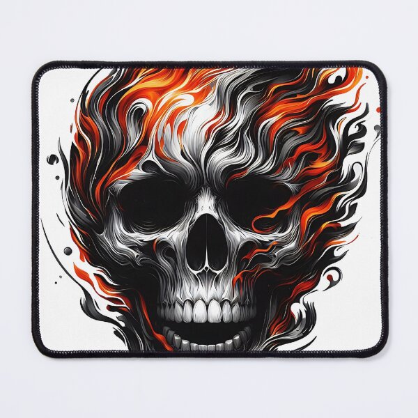 Item preview, Skull in flames designed and sold by LvlUpPrints.