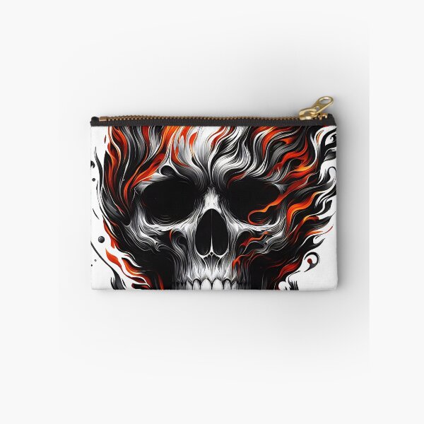 Item preview, Skull in flames designed and sold by LvlUpPrints.